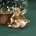 Enamel Santa Brooch With Clear Crystal Accents Decorative Lapel Pin view 3