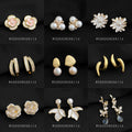 Gold Double Layer Mosquito Coil Clip Earrings Charm Mix view 2
