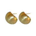 Brushed Curved Stud Earrings in Three Metallic Finishes view 5