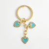 Turquoise Rhinestone Heart