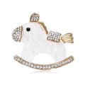 Enamel Rocking Horse Brooch for Jackets Scarves and Coats view 1