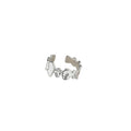 Silver Open Adjustable Ring Linked Molten Animal Band view 5