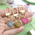 Heart Charm Keychains Featuring Heart Across 18 Pictured Variations view 2