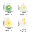 Green and Yellow Jade Look Donut Charm Pendants for Jewelry Making view 2