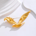 Gold Tone Bird Two Designs Metal Brooch Pin for Jackets and Lapels view 3