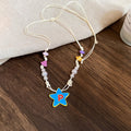 Assorted Beach Shell Starfish Beaded Necklace Collection view 8