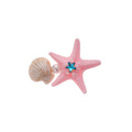 Starfish Shell Pearl Duckbill Hair Clips Teal Blue Purple view 5