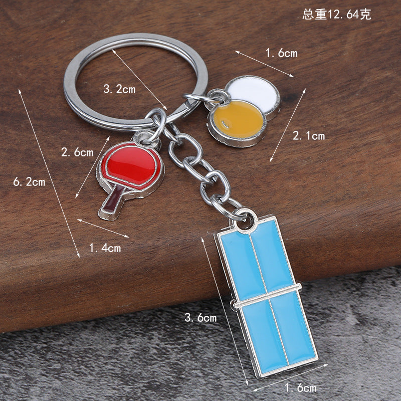 Badminton Shuttlecock Zinc Alloy Keychain Gift for Friends and Awards