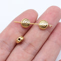 Spiral Disc Metal Beads in 3 Metal Finishes for Jewelry Making view 6