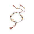 Ceramic Star Beaded Adjustable Cord Bracelet Tassel view 5