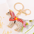 Rhinestone Horse Keychain Gold Clasp Five Color Options view 8