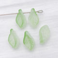 Mini Translucent Glass Leaf Beads in Ten Color Finishes view 8