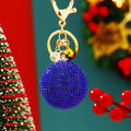 Jeweled Round Ball Keychains in Fourteen Solid and Multicolor Options view 6