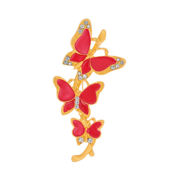 Butterfly Enamel Two Designs Metal Brooch Pin for Jackets and Lapels