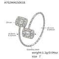 Stainless Steel Zircon Open Rings Heart Star Rectangle Designs view 10