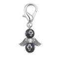 Black Cross Bead Angel Keychain Silver Clasp Six Styles view 7