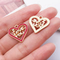 Enamel Zinc Alloy Heart Rose Flower Charm Pendant for DIY Bracelets Necklaces Earrings