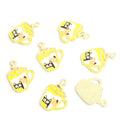 Coffee Cup Cat Enamel Alloy Charm Pendants in Five Colors view 7