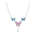 Enamel Butterfly Flower Necklace and Earring Four Styles view 5