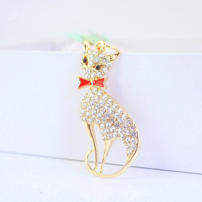 Cute Large Fox Keychain Zinc Alloy Animal Bag Charm