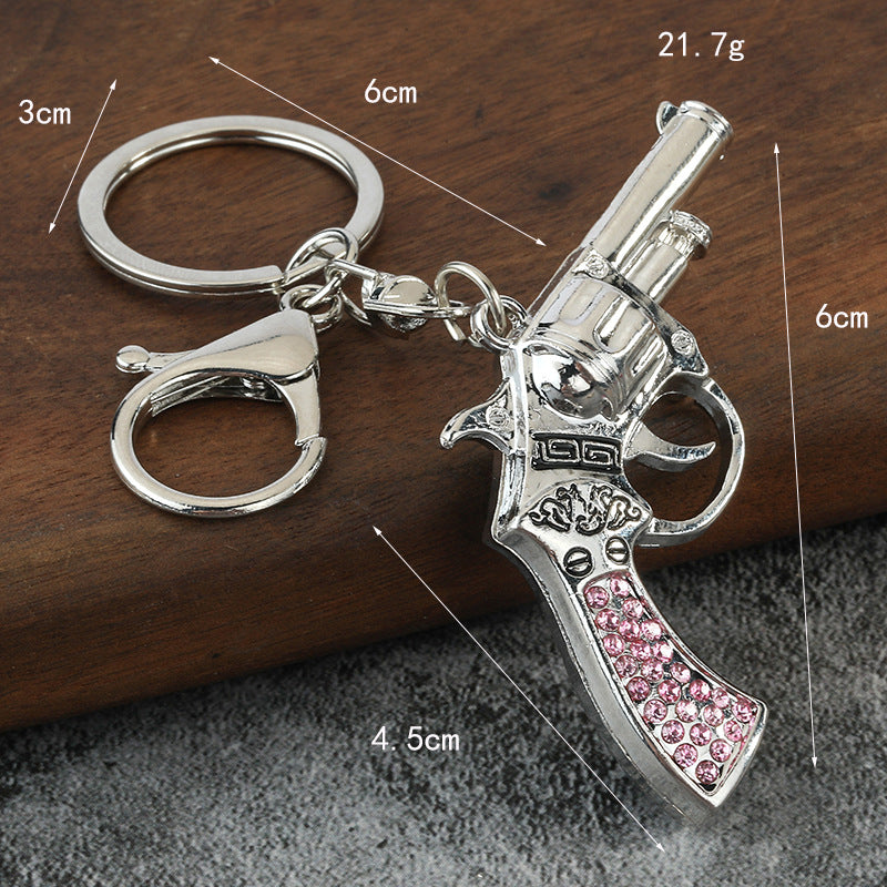 PUBG Revolver Metal Keychain Bag Charm Gift Accessory