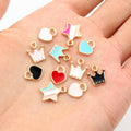 Enamel Heart Star and Crown Alloy Charm Assortment view 4