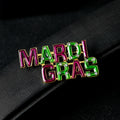 Green Gold Tone Initial Letter Enamel Metal Brooch Pin view 4