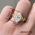 Marquise Solitaire Leaf Vine Ring In Five Center Colors view 4
