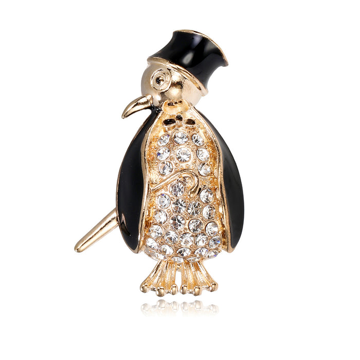 Penguin Enamel Metal Brooch Pin for Jackets and Lapels
