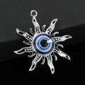 Silver Tone Evil Eye Charm Pendant Eight Mixed Shapes view 4