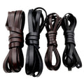 Flat Leather Cords in Black and Brown, Assorted Widths view 5