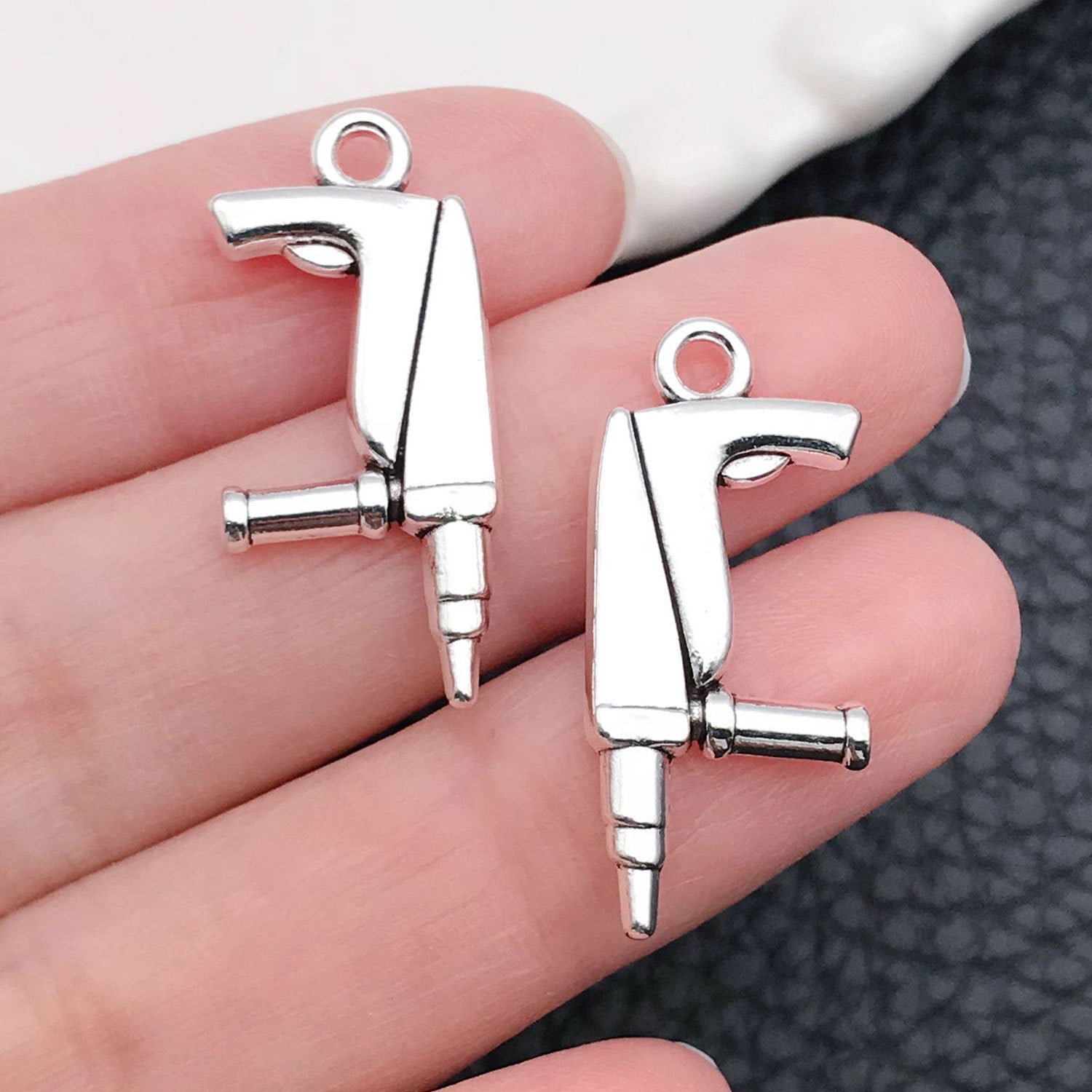 Iron Screwdriver Wrench Axe Saw Tool Charm Pendants for DIY Miniature Jewelry Making