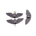 Winged Skull Bead In Antique Silver For Jewelry Making view 4
