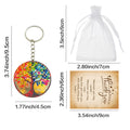 Round Multicolor Tree Keychain With Metal Ring And Chain view 4