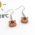 Miniature Bear Unicorn Elephant and Rabbit Hook Earrings view 6