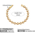 Crystal Tennis Bracelet in Three Fixed Lengths and Gold Tone view 8