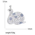 Crystal Snail Brooch in Gold and Silver Tones Decorative Accessory view 5