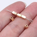 Slim Rectangular Tube Spacer Beads in Five Metal Finishes view 3