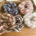 Fluffy Faux Fur Scrunchie Hair Ties Five Mottled Colors view 3