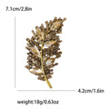 Crystal Leaf Brooch Rhinestone Marquise Ten Color Styles view 11