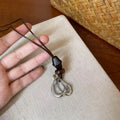 Brown Cord Geometric Pendant Necklaces in Seven Designs view 12