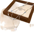 Blue Beaded Layered Star Necklace in Two Styles Fashion Jewelry view 5