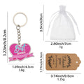 Pink Best Mom Heart Pendant Keychain, Single Or Bag And Tag Set view 2