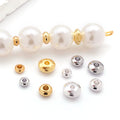 Faceted Metal Rondelle Spacer Beads in 3mm 4mm and 5mm Sizes view 2