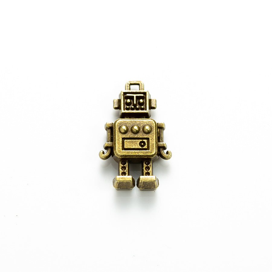 18x11mm Vintage Mechanical Robot Alloy Charm Pendant