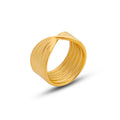 Gold Or Silver Center Twist Wave Band Ring Metal Alloy view 5