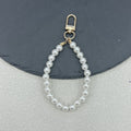 8mm Pearl Bead Wristlet Strap with Gold-Tone Swivel Clasp view 2