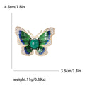 Enamel Butterfly Brooch With Crystal Edges in Four Colors view 6
