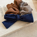 Fabric Gingham Scrunchie Denim Bow Bear Clip 5 Styles view 8