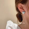 Small Heart Stud Earrings in Gold and Silver Tone Fashion Jewelry Accessories view 3